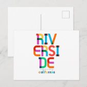 Riverside California Mid Century, Pop Art, Briefkaart (Voorkant / Achterkant)