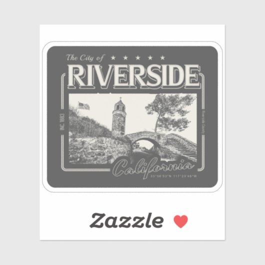 RIVERSIDE CALIFORNIA  - MOUNT RUBIDOUX STICKER (Vel)