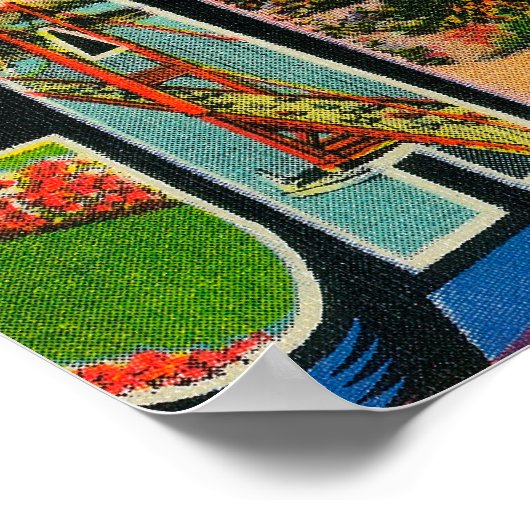 Riverside, Californië - Grote Letter-scènes Poster (Hoek)