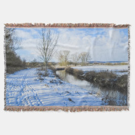 Riverside Engels Winter Walk - Gepersonaliseerd Deken