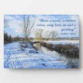 Riverside Engels Winter Walk - Gepersonaliseerd Fotoplaat (voorkant)