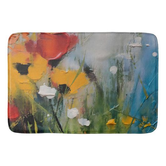 Riverside – Expressieve Abstracte Weide Badmat (Voorkant)