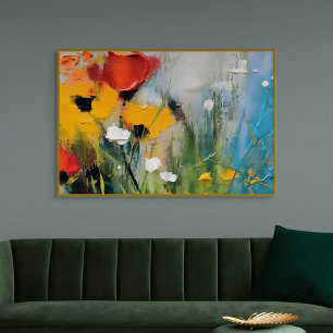 Riverside – Expressieve Abstracte Weide Poster