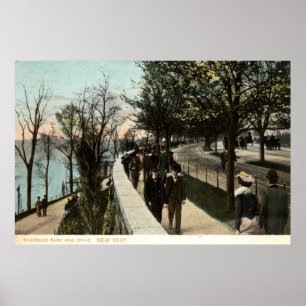 Riverside Park and Drive, New York City, 1906 Poster