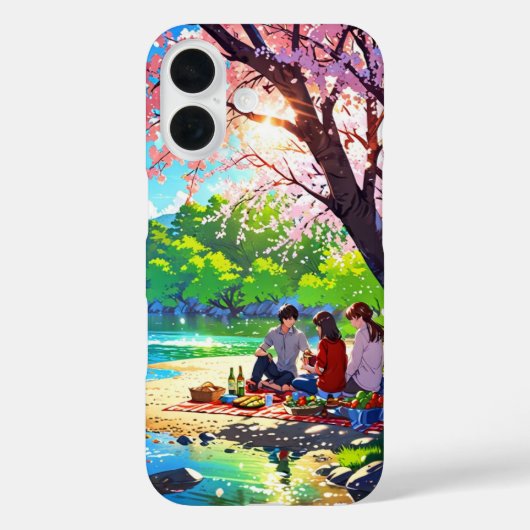 Riverside Picnic - Gezellige Anime Spring Art Case-Mate iPhone Case (Achterkant)