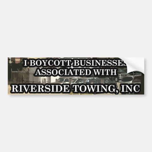 Riverside Towing "Peaceful Protest" Bumpersticker (Voorkant)