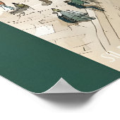 Riverside Walkway Poster City Canal, Bridge View (Coin)