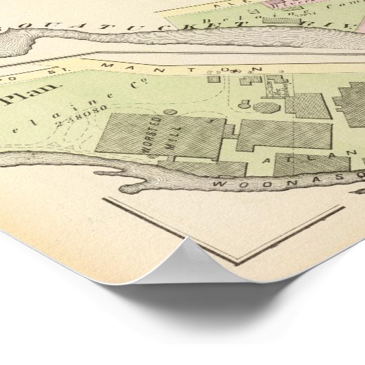 Riverside Woolen Mills Atlas Map Poster (Hoek)