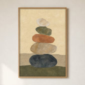 Riverstone Stack Gouache Boho Kunstposter Poster
