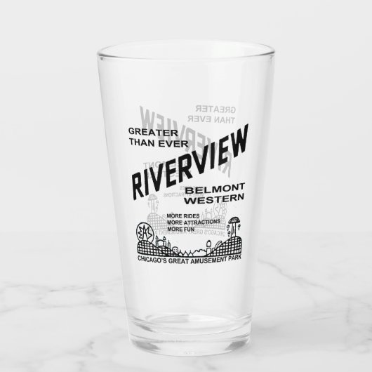 Riverview Amusement Park, Chicago, IL 1904-1967 Glas (Achterkant)