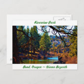 Riverview Park Bend Oregon, Verenigde Staten Briefkaart (Voorkant / Achterkant)
