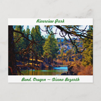 Riverview Park Bend Oregon, Verenigde Staten Briefkaart