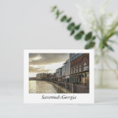 Riverwalk op Savannah Georgia Briefkaart (Staand voorkant)