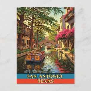 Riverwalk San Antonio Texas Travel Briefkaart