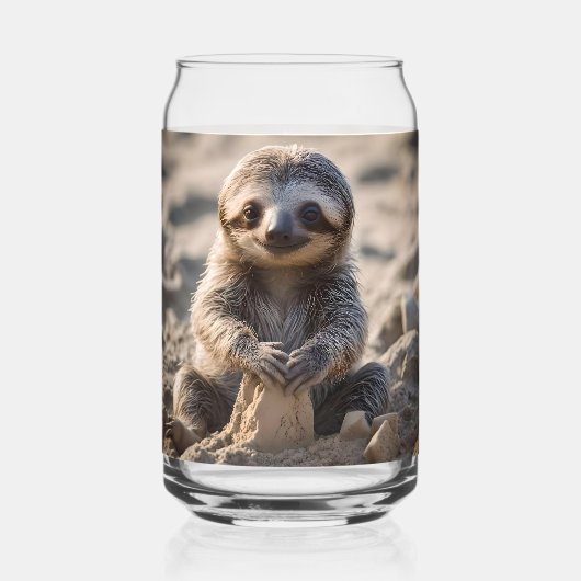 Rives de sable : Baby Sloth Building Châteaux de s (Recto)