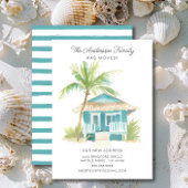 Rives de sable Faire-part de déplacement tropical