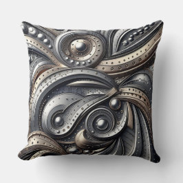 riveted metal curves  kussen