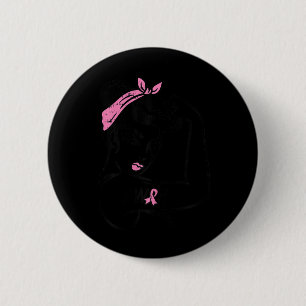 Riveter I Won Borstkanker Overlevende Vrouw Ronde Button 5,7 Cm
