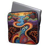 Rivier, Aboriginal, droomtijd. Laptop Sleeve (Voorkant Links)
