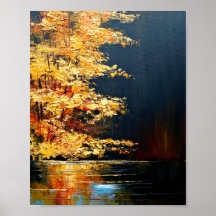 Rivier, abstracte schilderkunst.