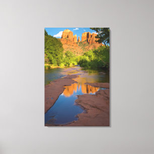 Rivier bij Red Rock Crossing, Arizona Canvas Afdruk