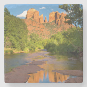 Rivier bij Red Rock Crossing, Arizona Stenen Onderzetter