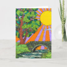 Rivier boslandschap kunst