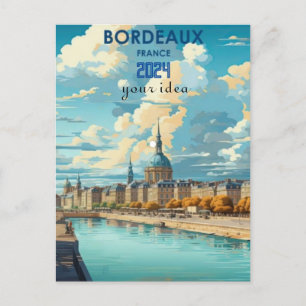 rivier de la Bourse Bordeaux Frankrijk Reis Postc Briefkaart