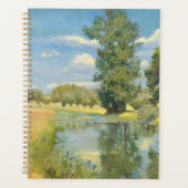 Rivier door een oogstlandschap, zomer planner (Voorkant)