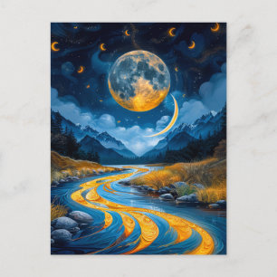 Rivier en bossen briefkaart
