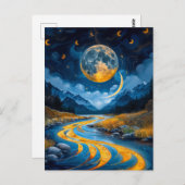 Rivier en bossen briefkaart (Voorkant / Achterkant)