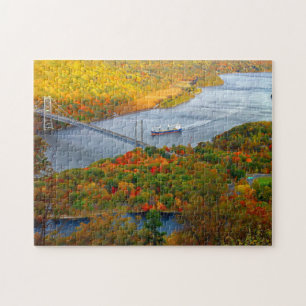 Rivier herfst brug landschap legpuzzel