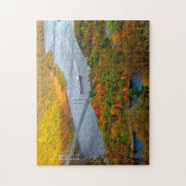 Rivier herfst brug landschap legpuzzel