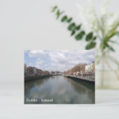 Rivier Liffey, de Stad van Dublin, Ierland Briefkaart (Staand voorkant)