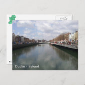 Rivier Liffey, de Stad van Dublin, Ierland Briefkaart (Voorkant / Achterkant)