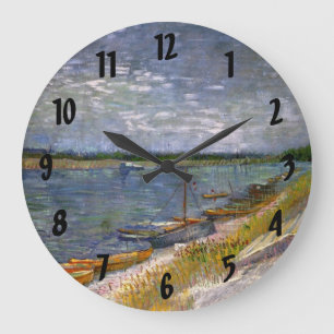 Rivier met roeiboten door Vincent van Gogh Grote Klok