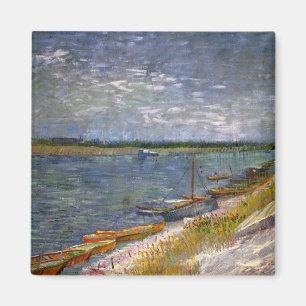 Rivier met roeiboten door Vincent van Gogh Magneet
