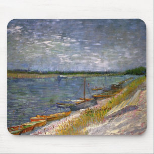 Rivier met roeiboten door Vincent van Gogh Muismat
