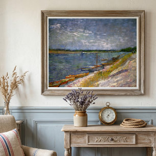 Rivier met roeiboten door Vincent van Gogh Poster