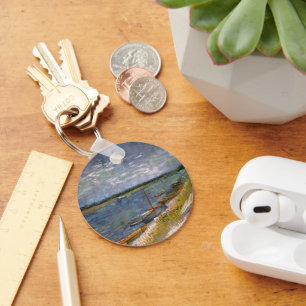 Rivier met roeiboten door Vincent van Gogh Sleutelhanger