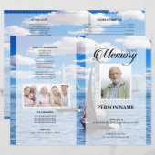 Rivier-rouwbrief-sjabloon (Voorkant / Achterkant)