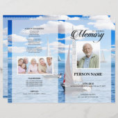 Rivier-rouwbriefsjabloon (Voorkant / Achterkant)