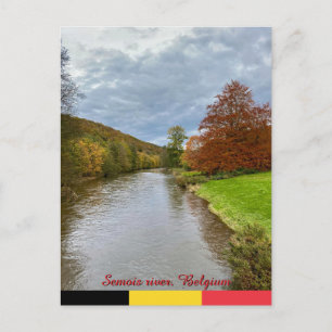 Rivier Semois landschap in Bouillon, België reis Briefkaart
