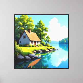 Rivier Sereniteit Canvas Afdruk