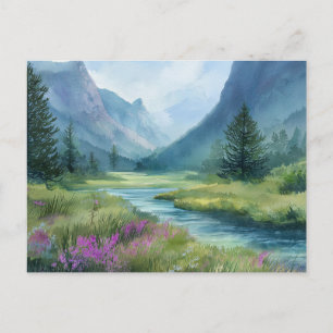 Rivier Uitzicht Natuur Scene Briefkaart