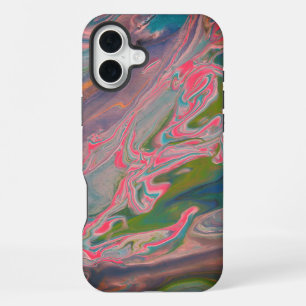 Rivier van kleuren Flow Paint Art iPhone 16 Plus Hoesje