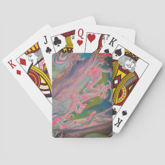 Rivier van kleuren Flow Paint Art Pokerkaarten