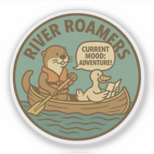 Rivier Zwervers Huidige stemming Avontuur Kanoën Sticker