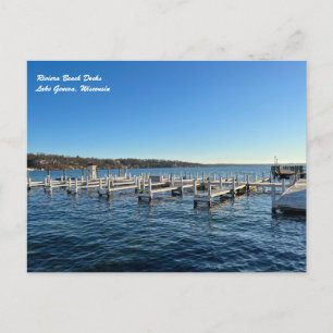 Riviera Beach Docks in Lake Genève Wisconsin Briefkaart
