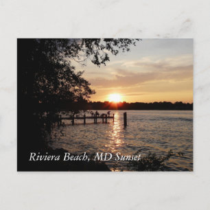Riviera Beach, MD Sunset - BRIEFKAART
